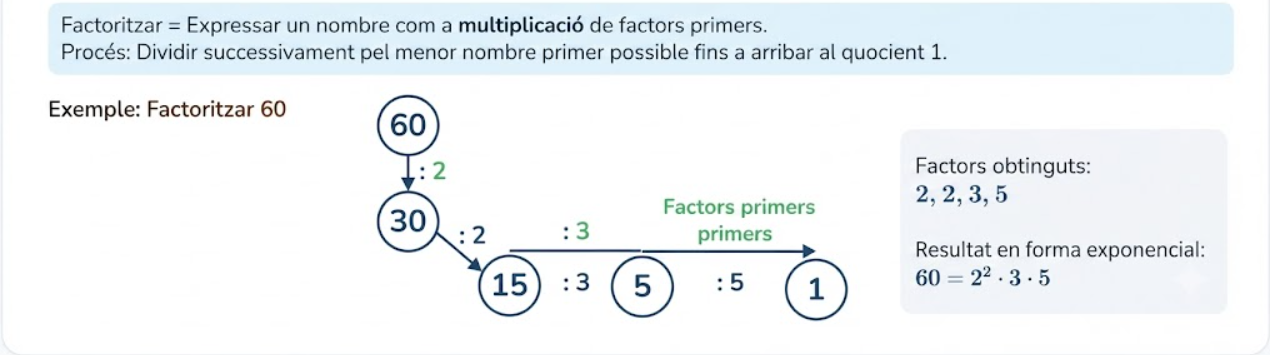 Esquema visual de factorització