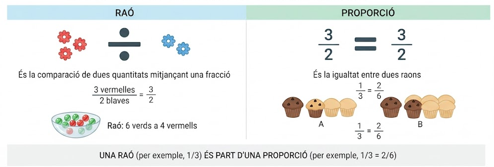 Esquema visual de raó i proporció