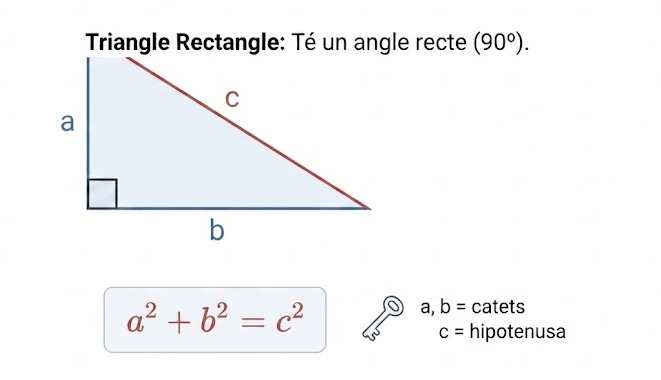 Esquema Triangle Rectangle i Pitàgores