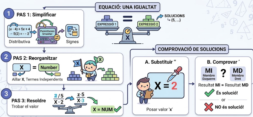 Esquema d'equacions de primer grau i components