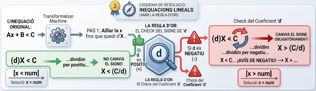 Esquema visual d'inequacions de primer grau
