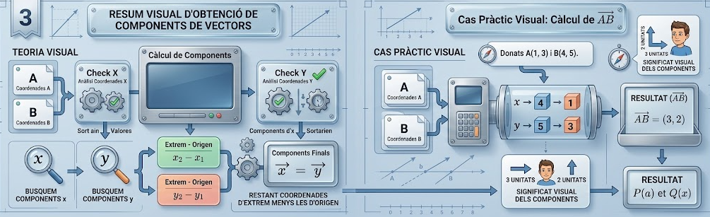 Esquema visual de les Components d'un Vector